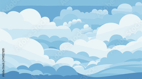 Convey the dynamic energy of the atmosphere in a vector scene featuring clouds drifting across the sky creating ever-shifting patterns and formations .simple isolated line styled vector illustration