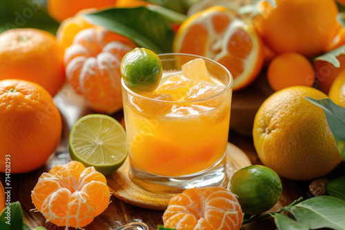 Citrus Bliss - Mandarin Liqueur Delight with Fresh Fruits
