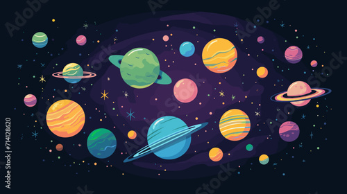 magic of celestial events in a vector art piece showcasing phenomena such as meteor showers eclipses and other astronomical occurrences .simple isolated line styled vector illustration
