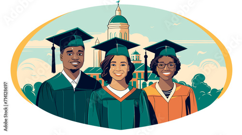 mentorship and guidance provided by professors and academic mentors in a vector art piece showcasing scenes of students engaging with educators seeking advice and benefiting from mentorship
