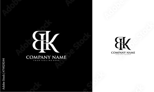BK initial logo concept monogram,logo template designed to make your logo process easy and approachable. All colors and text can be modified. photo
