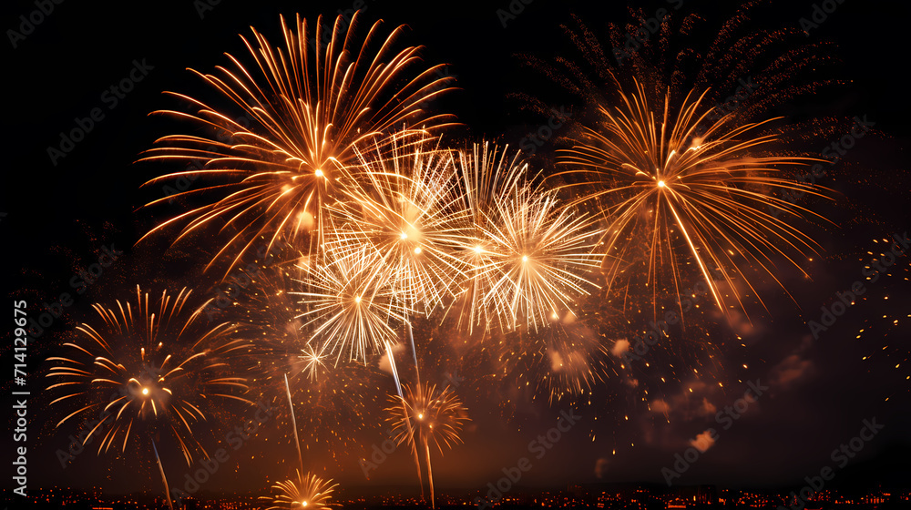 Fireworks background for celebration, holiday celebration concept Fireworks background for celebration, holiday celebration concept