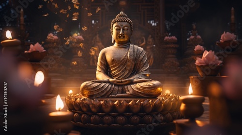 Golden Buddha Statue in the temple