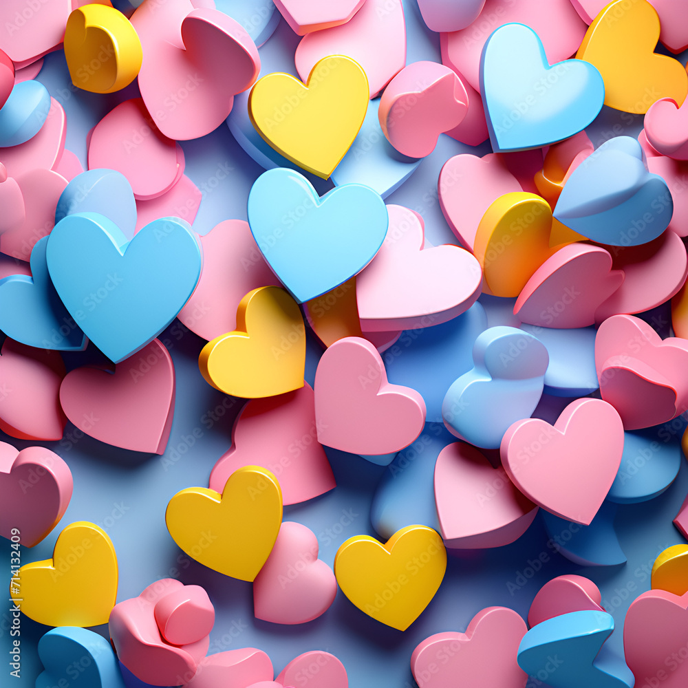 Pastel Hearts Delight: Abstract Wallpaper for Valentine's :full of hearts in image : pink, yellows, blue, red, orange, purple Pastel Hearts Delight: Abstract Wallpaper for Valentine's :full of hearts in image : pink, yellows, blue, red, orange, purple