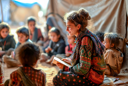 Beacon of Knowledge: Story Time at the Refugee Camp
