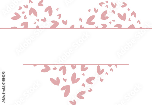 Heart Shape filled with Hearts Valentine's Day Name Tag