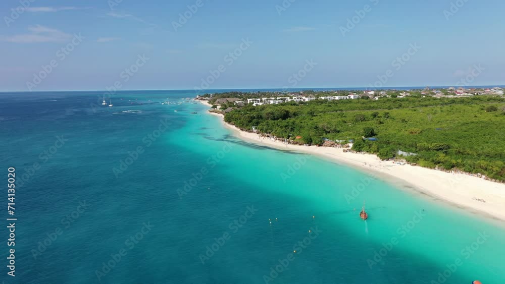 Aerial view of Nungwi beach in Zanzibar. Aerial view of Nungwi beach in Zanzibar.