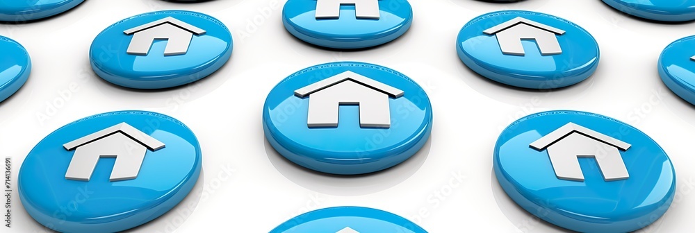 minimal house symbol real estate banner with copy space minimal house symbol real estate banner with copy space