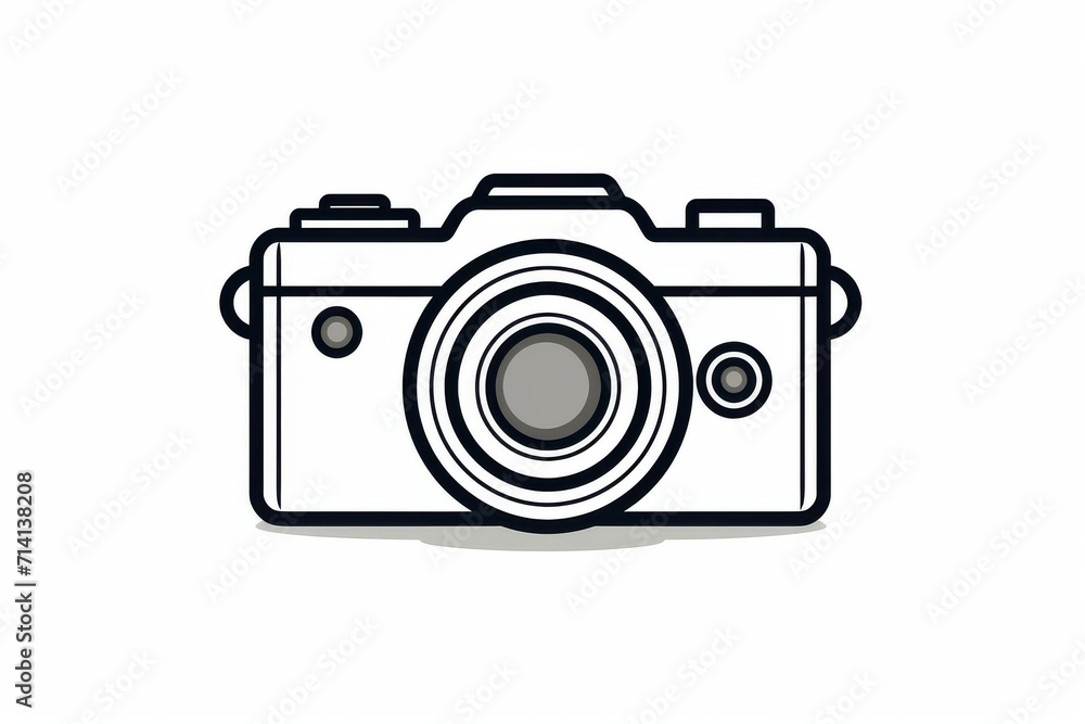 Camera vector icon on white background