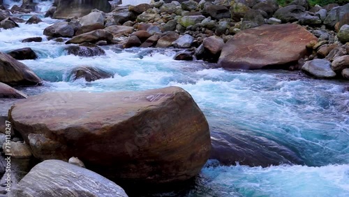 Bindu waterfall  on the banks of the Jaldkhaka situated in west bengal, India photo