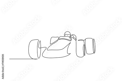 vehicle car racing sport one line art design