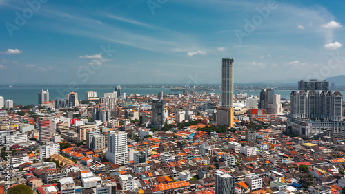 Cityscape of George Town. George Town is the colorful, multicultural capital of the Malaysian island of Penang