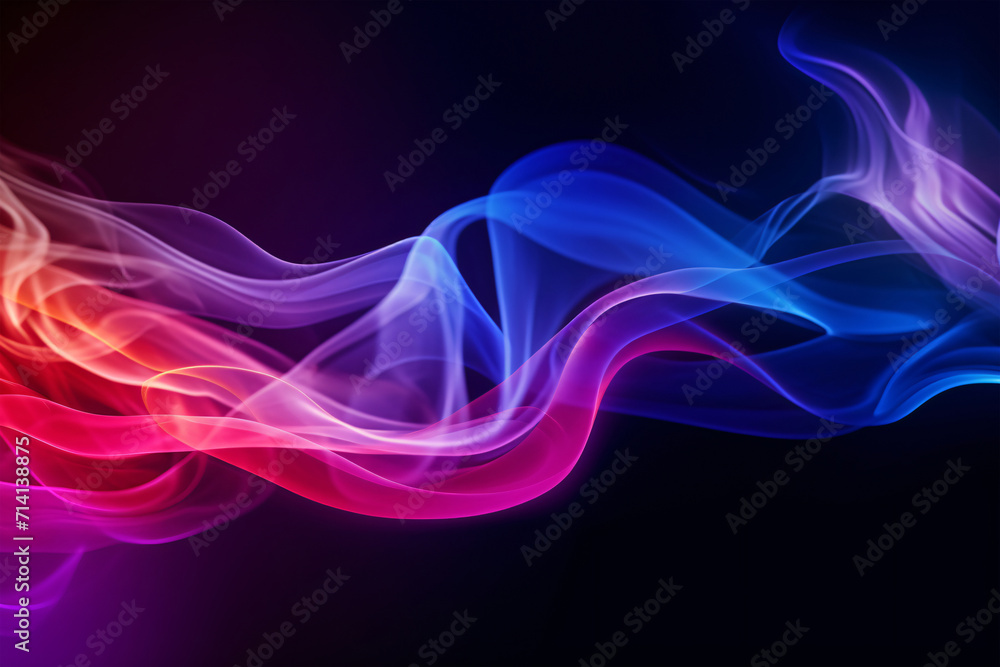 Abstract smoke on black background generated AI Abstract smoke on black background generated AI