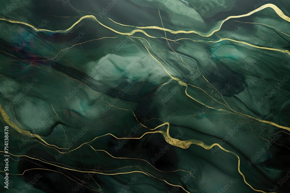 Marble Art, Green Gold Effect, Swirl, Blend of Gold and Green, Wallpaper Background, AI generated Marble Art, Green Gold Effect, Swirl, Blend of Gold and Green, Wallpaper Background, AI generated