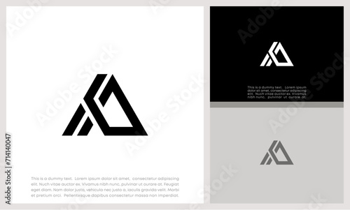 Initials A logo design. Initial Letter Logo. Innovative high tech logo template. 