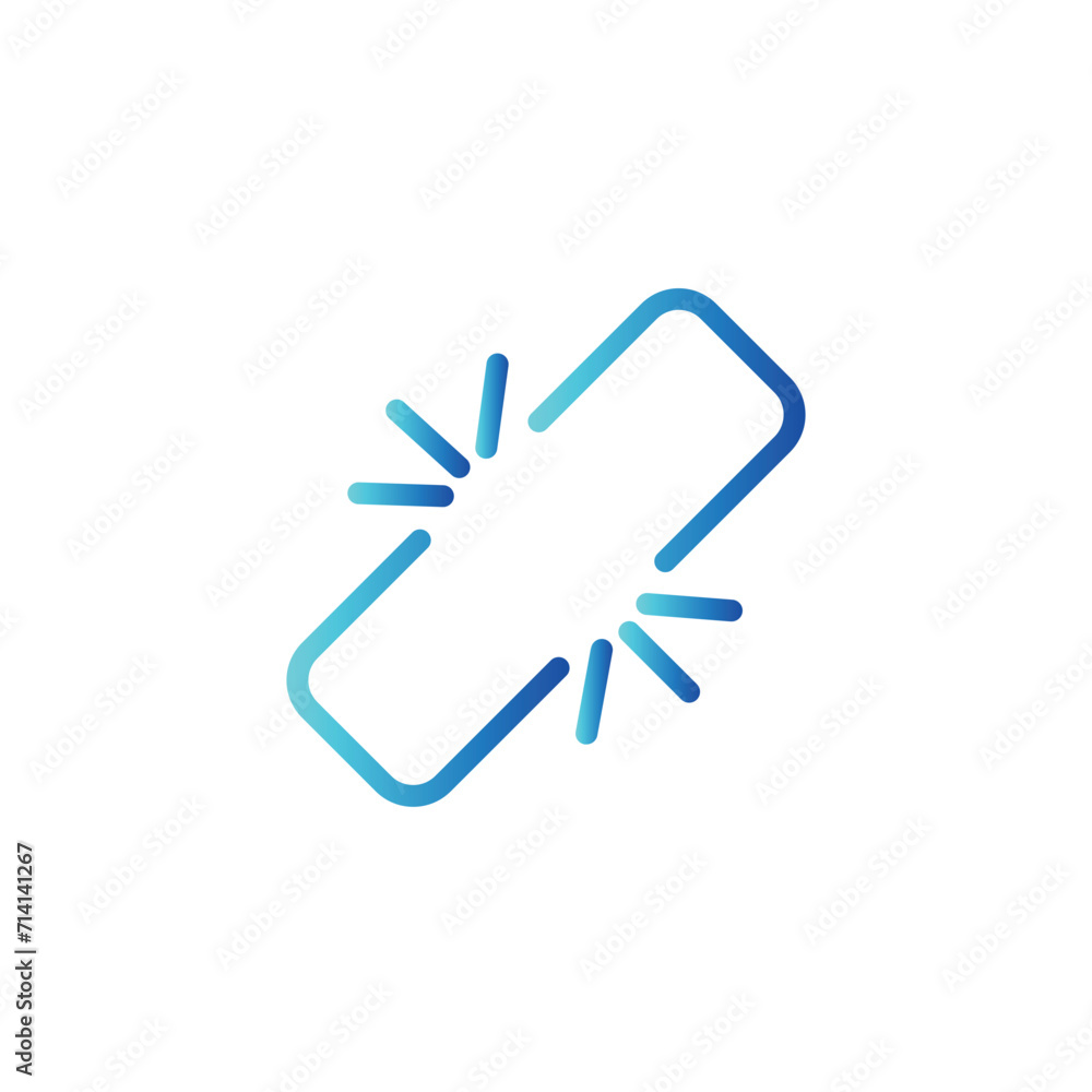 author broken chain line gradient icon author broken chain line gradient icon