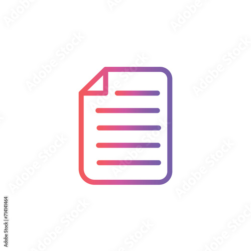 file document archive line gradient icon