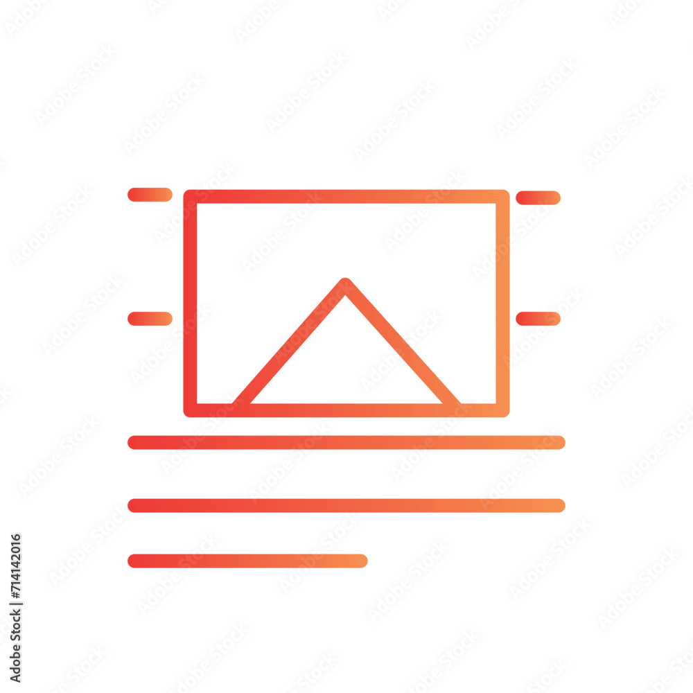 break center image line gradient icon break center image line gradient icon