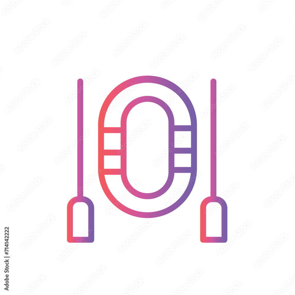 boat cruise fishing line gradient icon boat cruise fishing line gradient icon