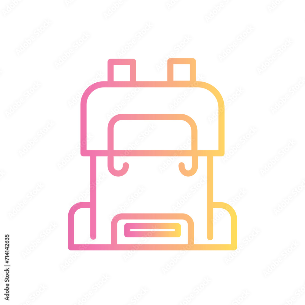 backpack camping rucksack line gradient icon backpack camping rucksack line gradient icon