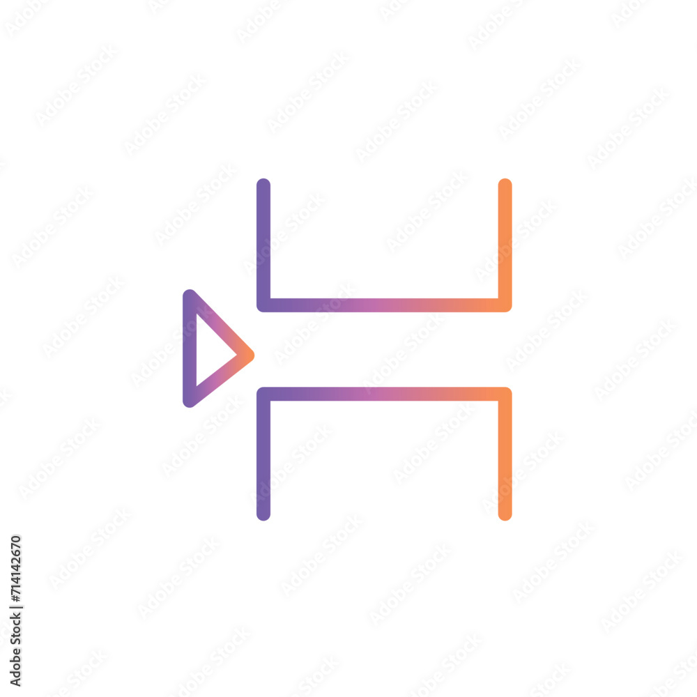 break doc interval line gradient icon break doc interval line gradient icon