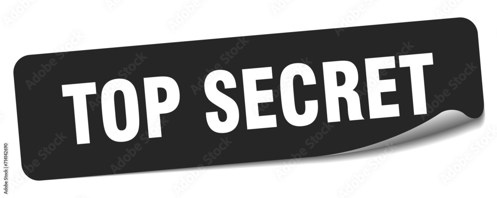 top secret sticker. top secret label top secret sticker. top secret label
