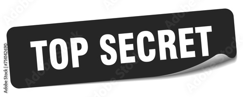 top secret sticker. top secret label
