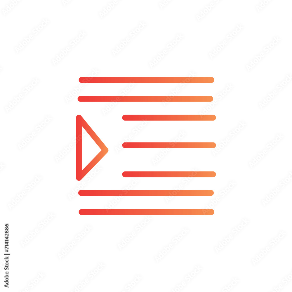 decrease editor dedent line gradient icon decrease editor dedent line gradient icon