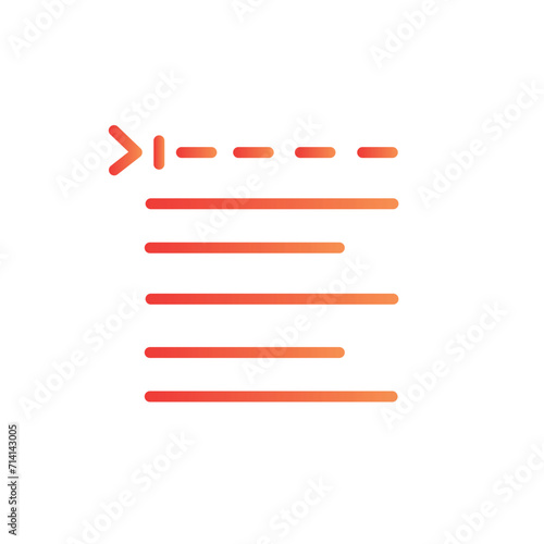 insert text space line gradient icon