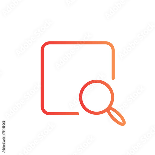 find text search line gradient icon