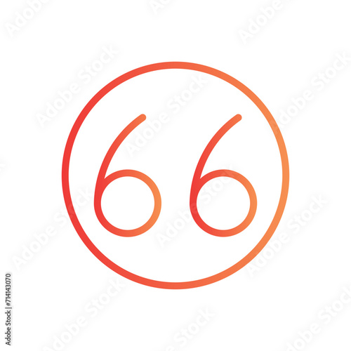 end quote text line gradient icon