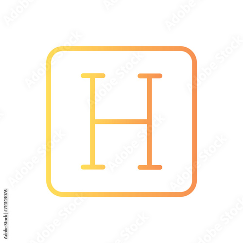 author headline text line gradient icon