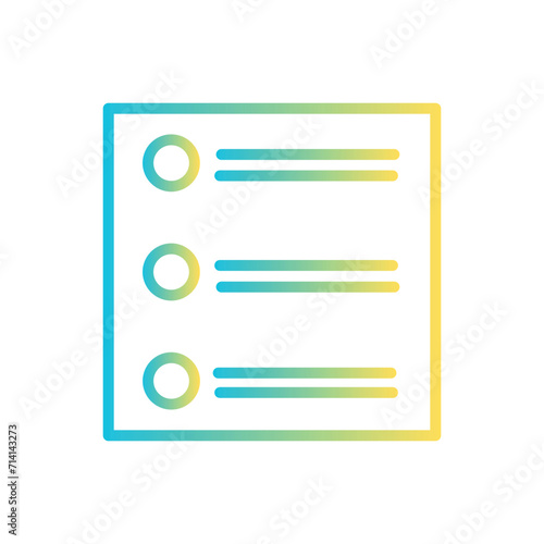 list round text line gradient icon