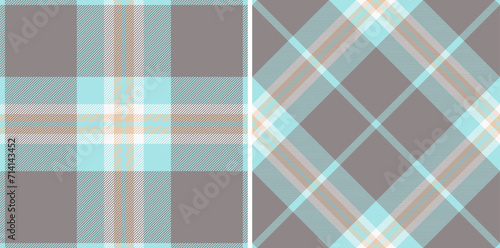 Check textile fabric of vector seamless background with a tartan pattern texture plaid. photo