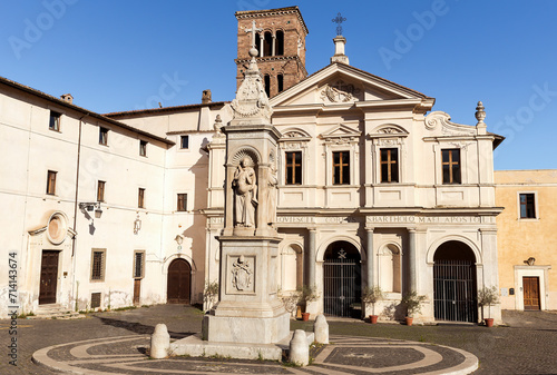 Religious Architecture in Rome, Lazio Province, Italy.  (Basilica di San Bartolomeo all'Isola)
