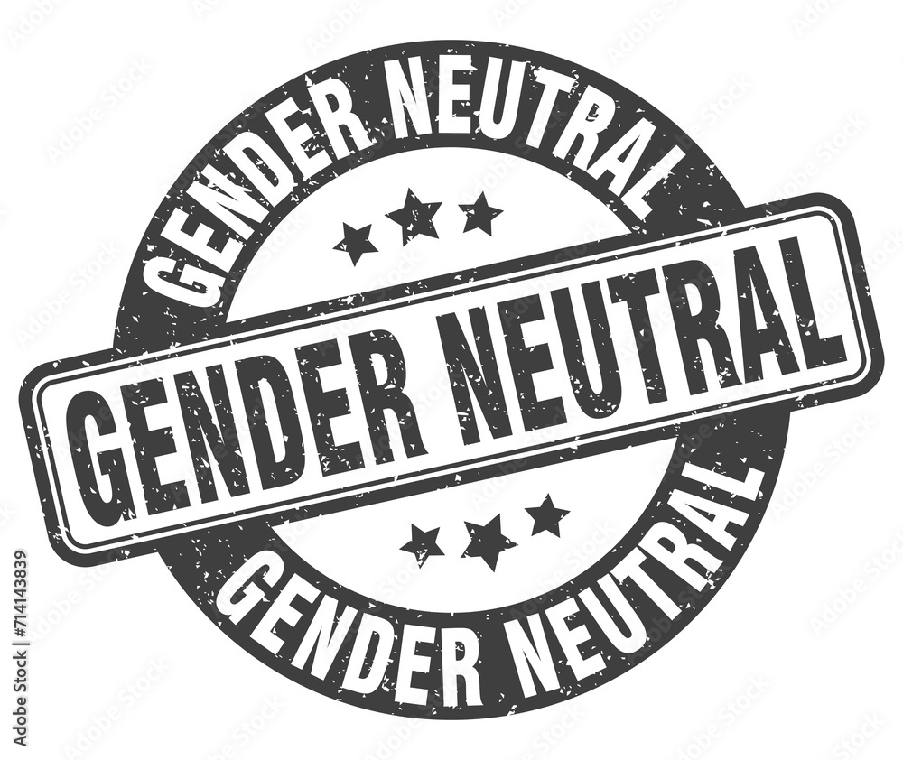 gender neutral stamp. gender neutral label. round grunge sign gender neutral stamp. gender neutral label. round grunge sign