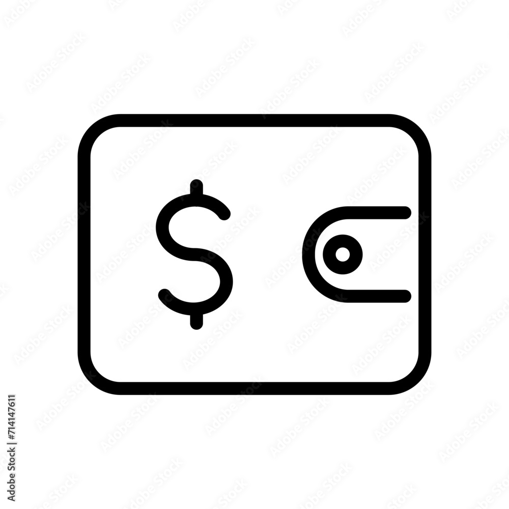 digital wallet outline vector icon isolated on white background. digital wallet line icon for web, mobile and ui design. digital wallet outline vector icon isolated on white background. digital wallet line icon for web, mobile and ui design.