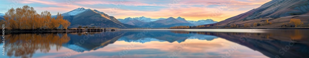 Mountain Backdrop & Forest in Majestic Lake Mountain Backdrop & Forest in Majestic Lake