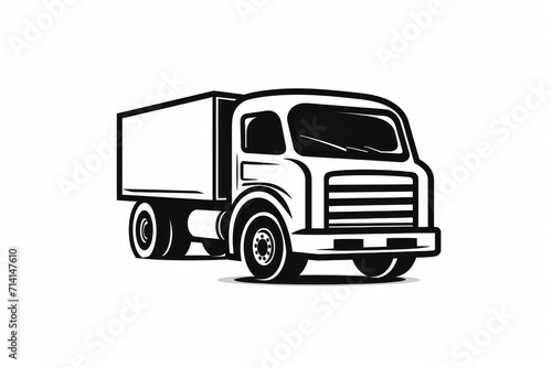 Truck icon illustration on white background