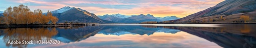 Mountain Backdrop & Forest in Majestic Lake © BrandwayArt