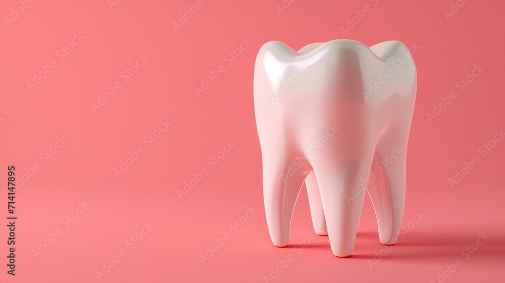 A delicate rendering of a tooth amidst a soft pink background. Detailed tooth structure for a feeling of clarity and oral health. Dental health. A delicate rendering of a tooth amidst a soft pink background. Detailed tooth structure for a feeling of clarity and oral health. Dental health.