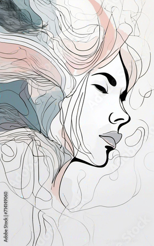 Boceto con líneas de trazo abstractas - sensaciones y momentos