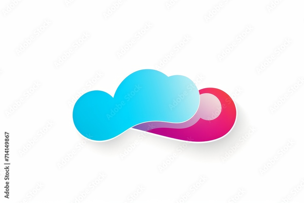 Speech bubble chat cloud icon illustration. Speech bubble chat cloud icon illustration.