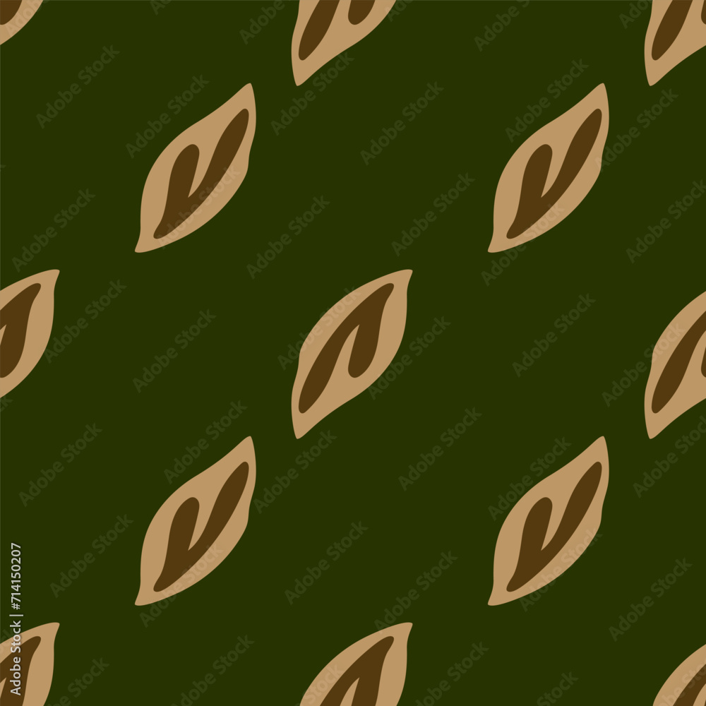 Fototapeta premium Elegant vector pattern with green foliage.