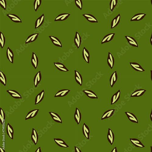 Elegant vector pattern with green foliage.