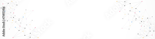 Abstract vector background and geometric pattern with connecting the dots and lines for banner design or header. Minimalistic vector texture for modern design