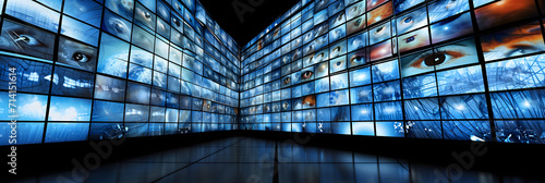 Giant multimedia video and image wall photo