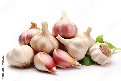 Garlic  white isolated background