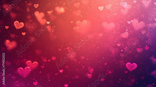 glowing hearts background