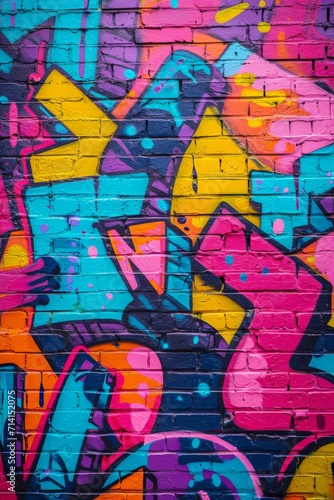 Colorful Graffiti Adorns Wall